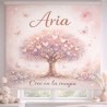 Estor Enrollable Infantil Personalizado con Nombre | Árbol de Corazones – Estores Iroa
