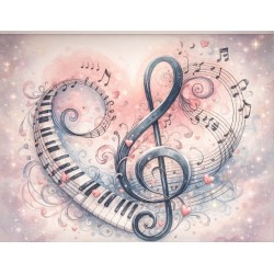 Estor Enrollable Infantil Clave de Sol | Decoración Musical Niña | Estores Iroa