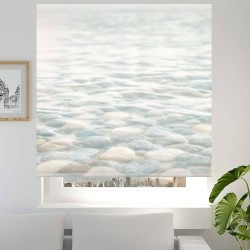 Estor Enrollable de Baño a Medida con Diseño de Piedras | Translúcido, Opaco o Screen