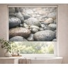 Estor Enrollable de Baño a Medida con Diseño de Piedras | Fabricado en España
