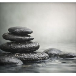 Estor Enrollable de Baño Piedra Zen Minimal | Diseño Spa a Medida