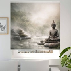 Estor Enrollable Baño Budda 02-26 | Estor Spa Natural a Medida