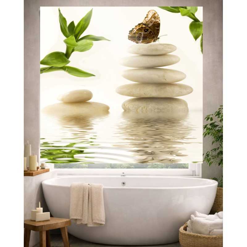 Estor Enrollable de Baño Zen a Medida | Diseño Spa Natural Artesanal