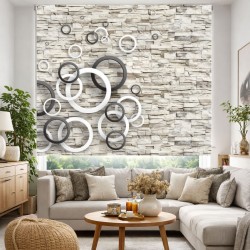 Estor Enrollable Decorativo 3D Piedra | Diseño Moderno a Medida