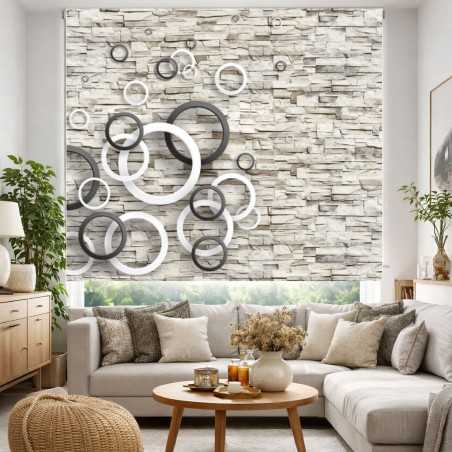 Estor Enrollable Decorativo 3D Piedra | Diseño Moderno a Medida