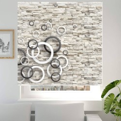 Estor Enrollable Decorativo 3D Piedra | Diseño Moderno a Medida