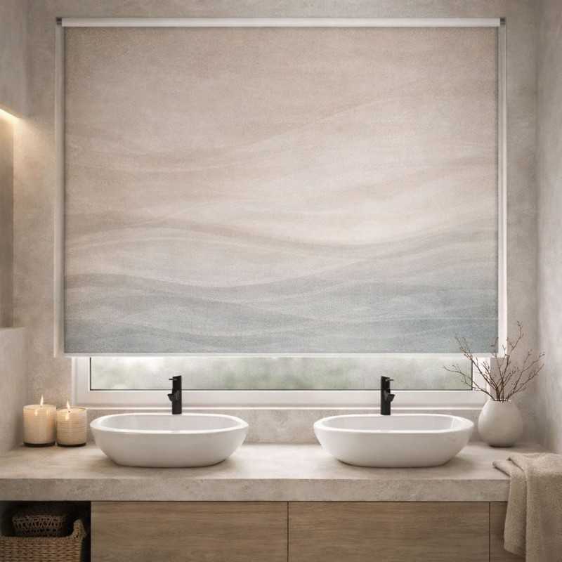 Estor Enrollable Baño Ondas Suaves Spa | A Medida y Premium | Estores Iroa
