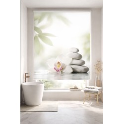 Estor Enrollable de Baño Spa Zen a Medida | Diseño Natural Moderno