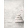 Estor Enrollable de Baño Spa Zen a Medida | Diseño Natura Piedras Blancas | Estores Iroa