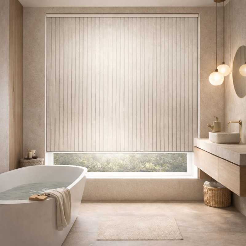 Estor Enrollable de Baño Line Luxury | Diseño Minimalista Premium | Estores Iroa