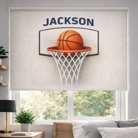 Estor Enrollable Personalizado Baloncesto con Nombre | Estores Iroa