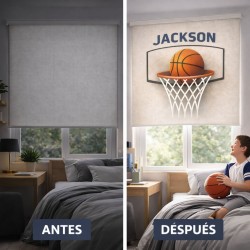 Estor Enrollable Personalizado Baloncesto con Nombre | Estores Iroa