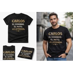 Camiseta personalizada EL HOMBRE EL MITO LA LEYENDA con nombre