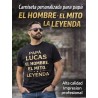 Camiseta personalizada EL HOMBRE EL MITO LA LEYENDA con nombre