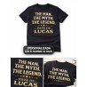 Camiseta personalizada EL HOMBRE EL MITO LA LEYENDA con nombre