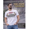 Camiseta personalizada 100% Papá Guerrero con nombre | Regalo papá