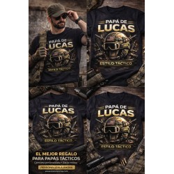 Camiseta personalizada papá estilo táctico con nombre | Regalo original