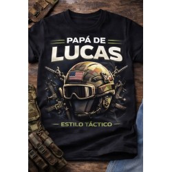 Camiseta personalizada papá estilo táctico con nombre | Regalo original