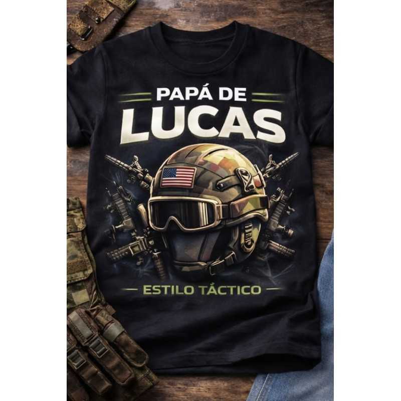 Camiseta personalizada papá estilo táctico con nombre | Regalo original