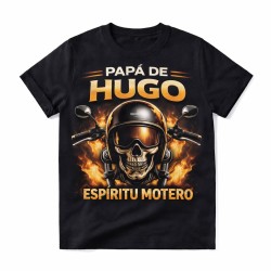 Camiseta personalizada papá motero con nombre | Regalo motorista