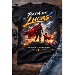 Camiseta personalizada papá con nombre Mi Héroe Mi Orgullo | Regalo original