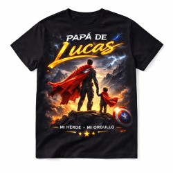 Camiseta personalizada papá con nombre Mi Héroe Mi Orgullo | Regalo original