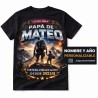 Camiseta Papá Level Max personalizada con nombre y año | Regalo original