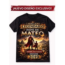 Camiseta personalizada papá caballero legendario con nombre y año| Regalo original