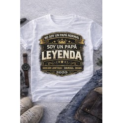 Camiseta Papá Leyenda Personalizada | Nombre y Año Regalo Papá