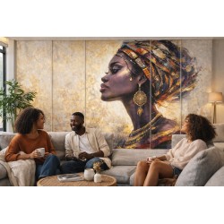 Panel Japonés Artístico África Sahara | Panel Decorativo Moderno