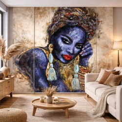 Panel Japonés Moderno a Medida África Azul | Fabricado en España