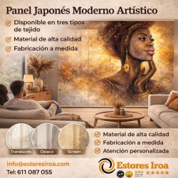 Panel Japonés Moderno a Medida África Dorado | Fabricado en España