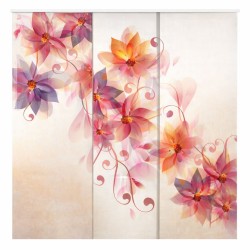 Panel Japonés Floral Moderno Translúcido | Cortina Japonesa Salón