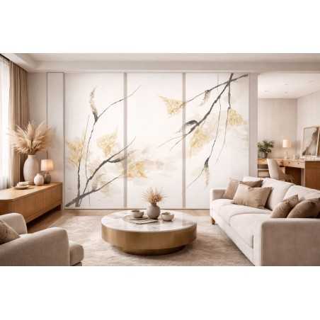 Panel Japonés Japandi Moderno | Cortina Japonesa Efecto Lino Premium