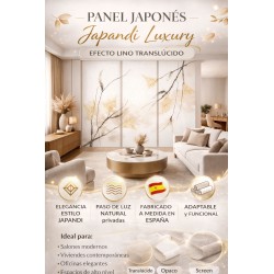 Panel Japonés Japandi Moderno | Cortina Japonesa Efecto Lino Premium