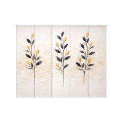 Panel Japonés Floral Moderno Translúcido | Cortina Japonesa Salón