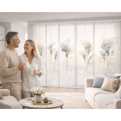 Panel Japonés Botánico Lirios Moderno Premium | Estores Iroa España