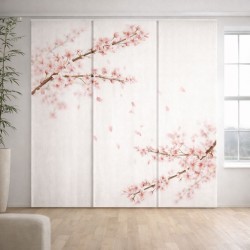 Panel japonés flor de cerezo a medida Kyoto | Panel japonés moderno para salón