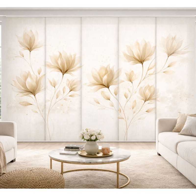 Panel Japonés Botánico Magnolio Premium Luxury | Estores Iroa