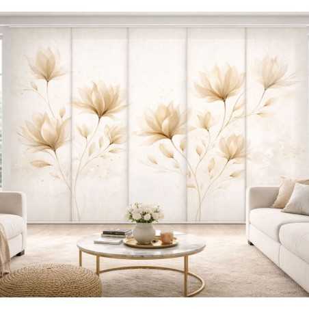 Panel Japonés Botánico Magnolio Premium Luxury | Estores Iroa