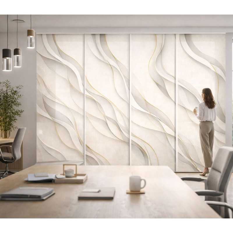 Panel Japonés Moderno Ondas Zen Premium | A Medida | Estores Iroa
