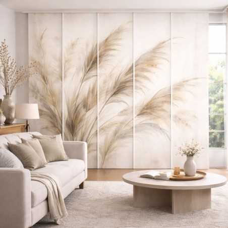 Panel japonés a medida Pampas Beige | Moderno | Estores Iroa
