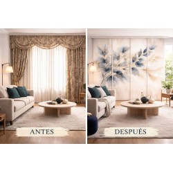 Panel Japonés Bruma Azul a Medida | Estores Iroa