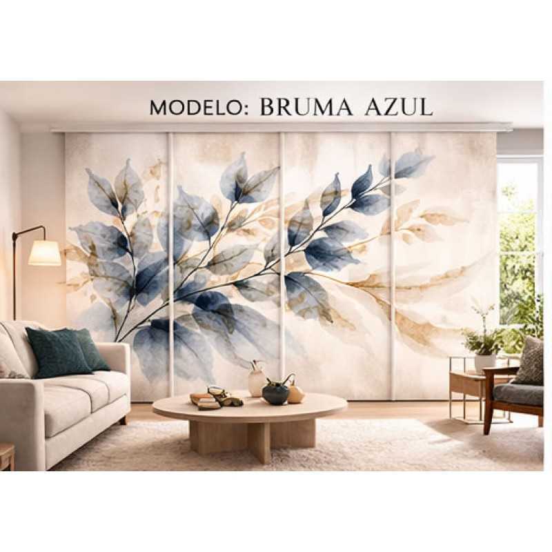 Panel Japonés Bruma Azul a Medida | Estores Iroa