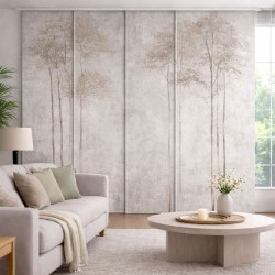 Panel japonés gris piedra a medida | Modelo Boreal | Estores Iroa