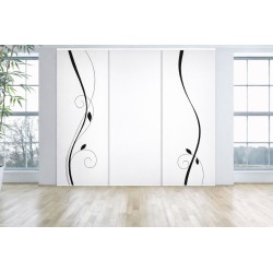 Panel Japonés NOIR FLOW Blanco y Negro a Medida| Estores Iroa