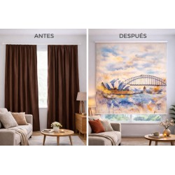 Estor Enrollable Sidney Decorativo | Estores de Ciudades a Medida | Estores Iroa