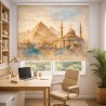 Estor Enrollable El Cairo | Estor Decorativo de Ciudades con Pirámides | Estores Iroa
