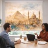 Estor Enrollable El Cairo | Estor Decorativo de Ciudades con Pirámides | Estores Iroa
