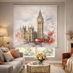 Estor Enrollable Londres Big Ben | Estor de Ciudades a Medida | Estores Iroa
